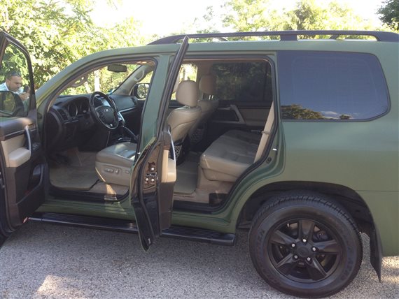 polep 3M Toyota Land Cruiser zelená matná